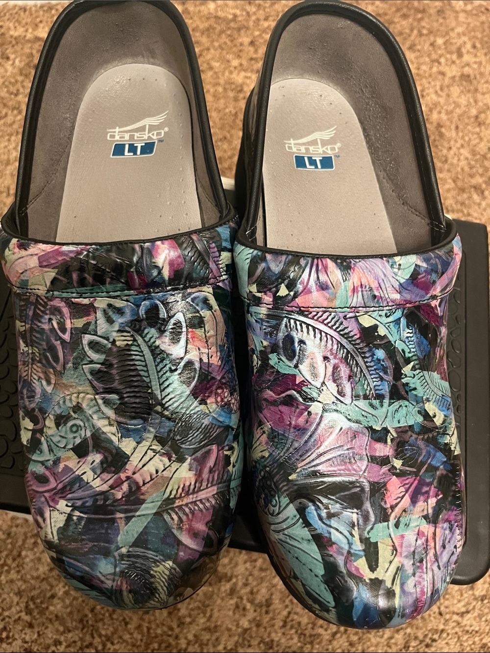 Dansko Women's LT Multicolor Printed Clogs 42